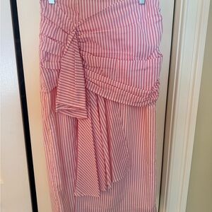 C/MEO Collective Asymmetrical Pink Striped Skirt